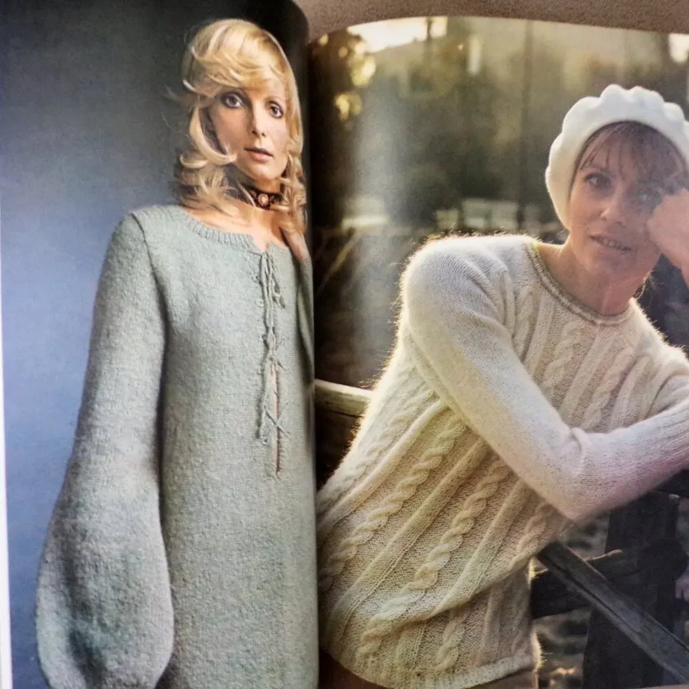 Knitting, A Pattern Book Golden Hands Vintage 1972 Color Photos